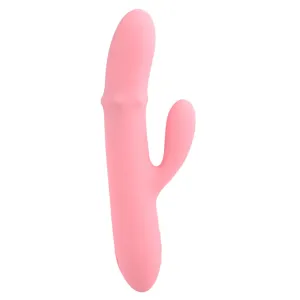 Vibrator rabbit interactiv SVAKOM MORA NEO. cu inel din perle cu 3 funcții de masaj. control prin aplicație. roz