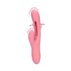 Vibrator rabbit LOVELINE Flapping G-Spot Rabbit Vibrator. cu funcție de lovituri ritmice. 21 funcții de vibrație. roz