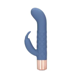 Vibrator rabbit LOVELINE Mini Rabbit Vibrator. pentru clitoris și punctul G. 10 funcții de vibrație. lungime 14.3 cm. albastru