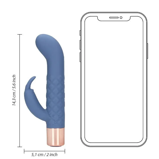 Vibrator rabbit LOVELINE Mini Rabbit Vibrator. pentru clitoris și punctul G. 10 funcții de vibrație. lungime 14.3 cm. albastru