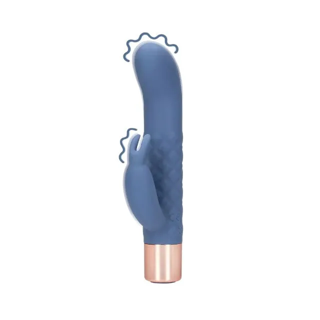 Vibrator rabbit LOVELINE Mini Rabbit Vibrator. pentru clitoris și punctul G. 10 funcții de vibrație. lungime 14.3 cm. albastru