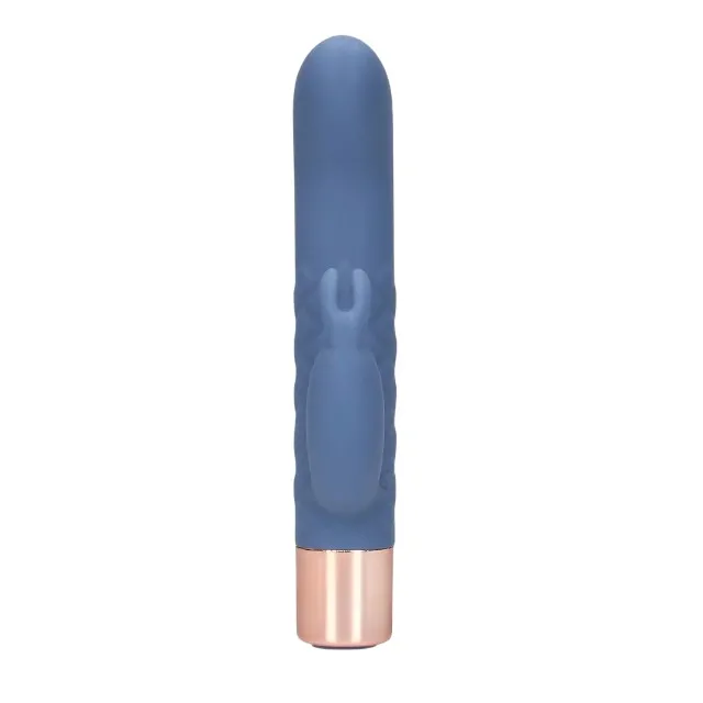 Vibrator rabbit LOVELINE Mini Rabbit Vibrator. pentru clitoris și punctul G. 10 funcții de vibrație. lungime 14.3 cm. albastru