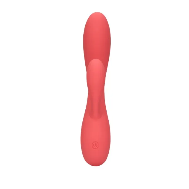 Vibrator rabbit LOVELINE Smooth Ultra Soft Silicone Rabbit Vibrator. pentru clitoris și punctul G. 10 funcții de vibrație. roz