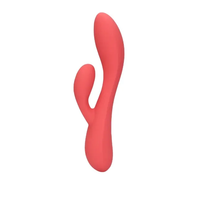 Vibrator rabbit LOVELINE Smooth Ultra Soft Silicone Rabbit Vibrator. pentru clitoris și punctul G. 10 funcții de vibrație. roz