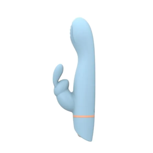 Vibrator rabbit LovingJoy MINA HAIL COME HITHER. din silicon. 5 funcții de vibrație. rezistent la apă. culoare albastru(N12562)
