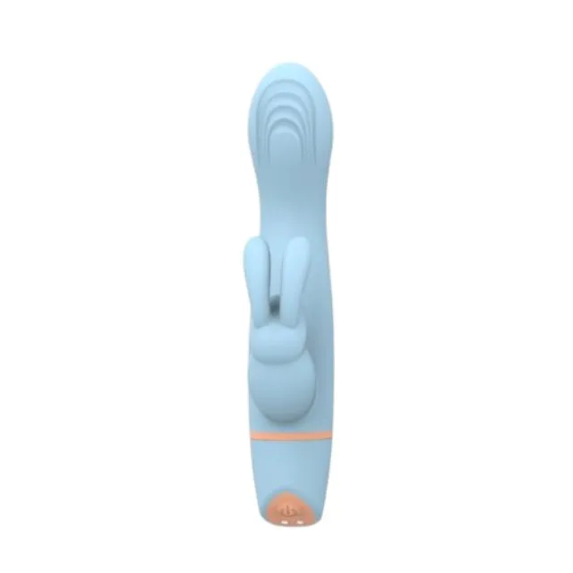 Vibrator rabbit LovingJoy MINA HAIL COME HITHER. din silicon. 5 funcții de vibrație. rezistent la apă. culoare albastru(N12562)