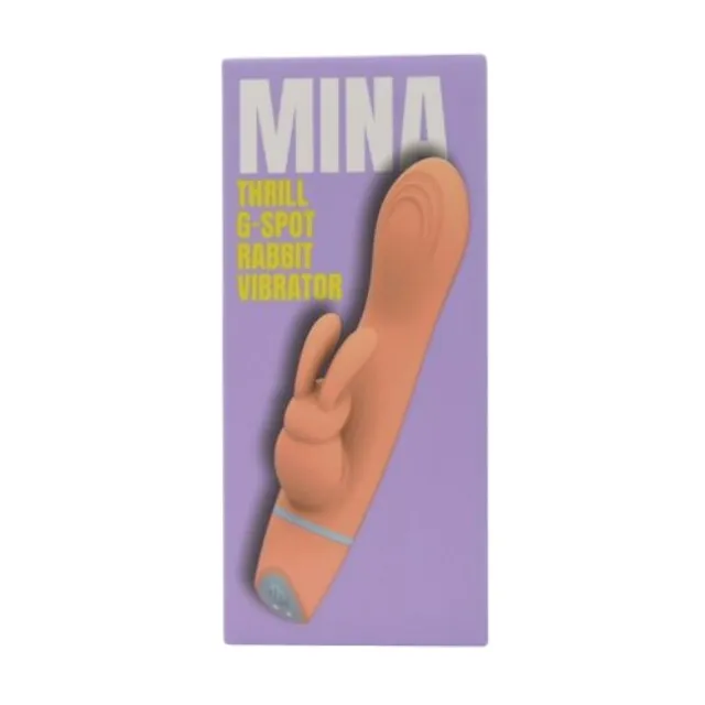 Vibrator rabbit LovingJoy MINA THRILL G-SPOT. din silicon. 5 funcții de vibrație. rezistent la apă. culoare portocaliu(N12559)