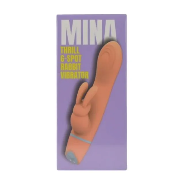 Vibrator rabbit LovingJoy MINA THRILL G-SPOT. din silicon. 5 funcții de vibrație. rezistent la apă. culoare portocaliu(N12559)