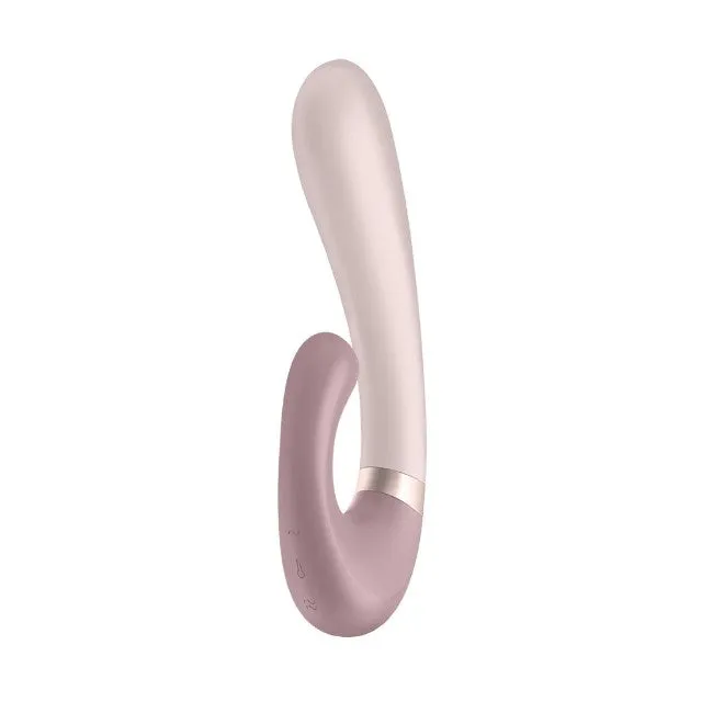 Vibrator rabbit SATISFYER Heat Wave Vibrator. cu stimulare dublă. funcție de încălzire. control prin aplicație. roz