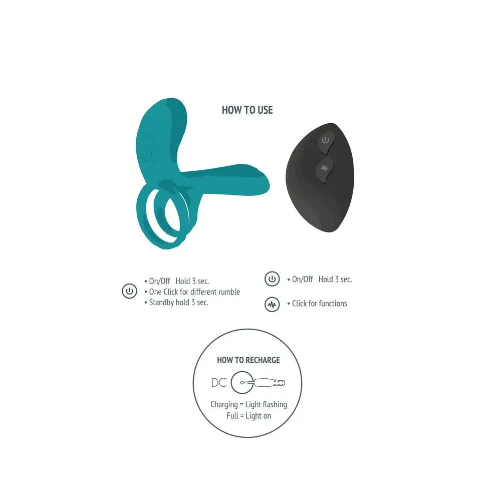 Xocoon Silicone Green Rechargeable Vibrating Cock Ring